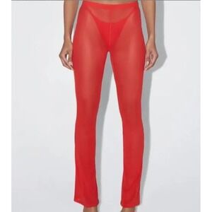 kHY Mesh Flare Pants party AURR sheer swim boho festival Kylie Jenner kardashian